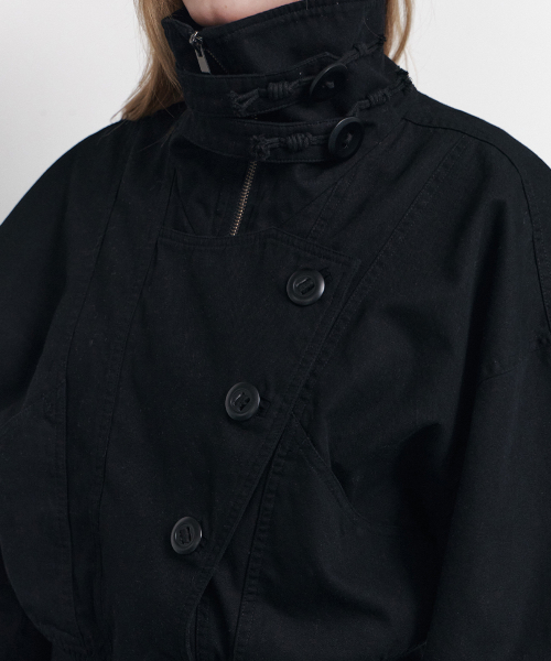 Beren High-neck Bomber jacket (Black)