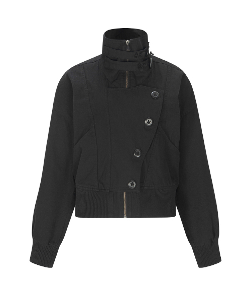 Beren High-neck Bomber jacket (Black)