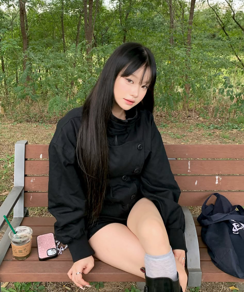 Beren High-neck Bomber jacket (Black)