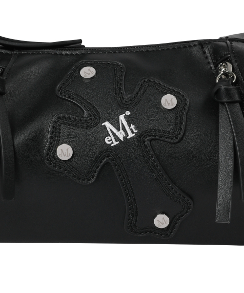 BAEL CROSS LEATHER PATCH MINI SHOULDER BAG