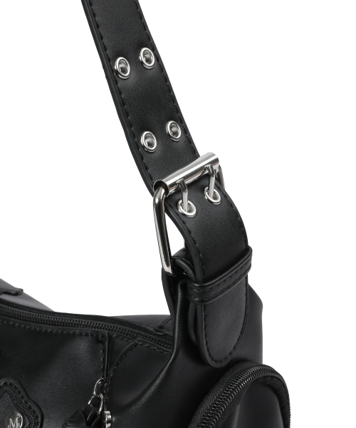 BAEL CROSS LEATHER PATCH MINI SHOULDER BAG