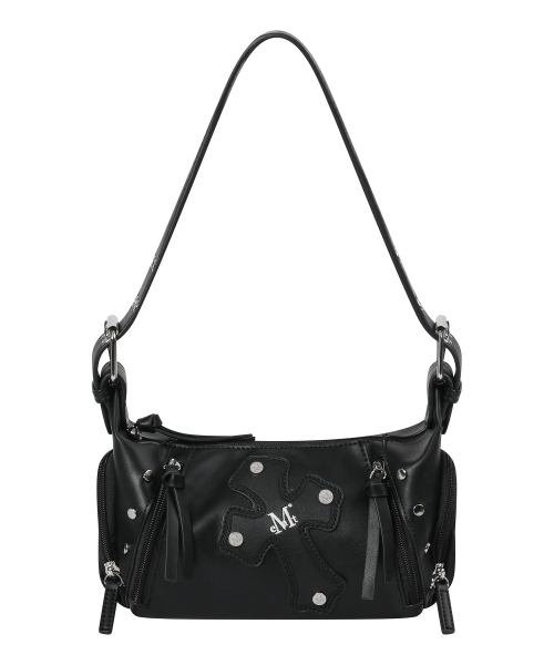 BAEL CROSS LEATHER PATCH MINI SHOULDER BAG