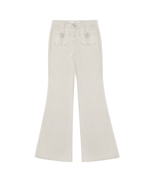 BUTTON POCKET BOOTCUT PT SAND RAW