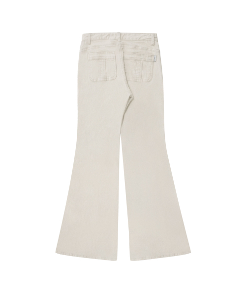 BUTTON POCKET BOOTCUT PT SAND RAW