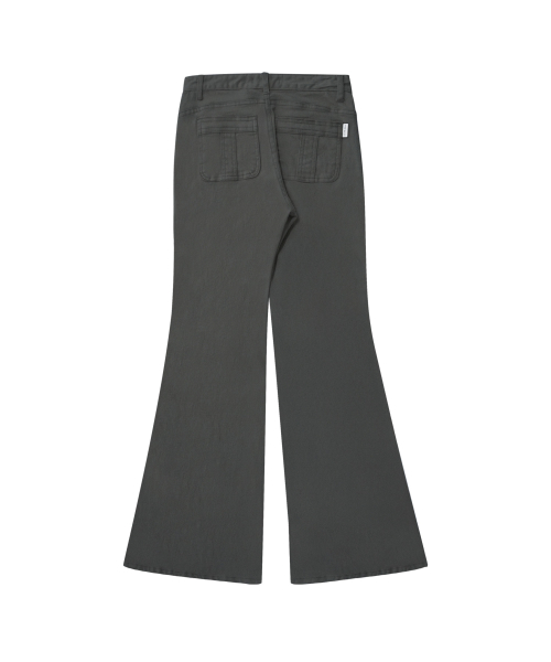 BUTTON POCKET BOOTCUT PT CHARCOAL
