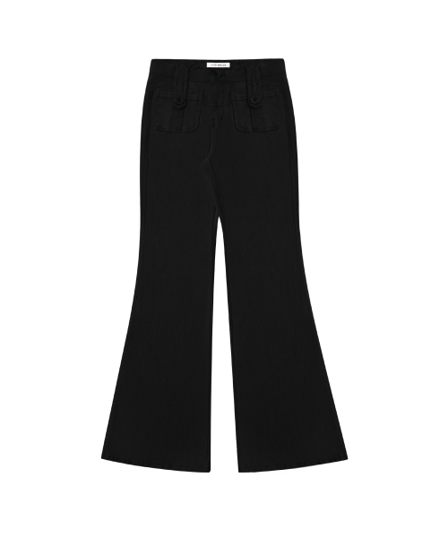 BUTTON POCKET BOOTCUT PT BLACK