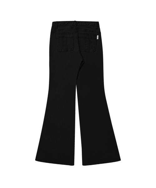 BUTTON POCKET BOOTCUT PT BLACK