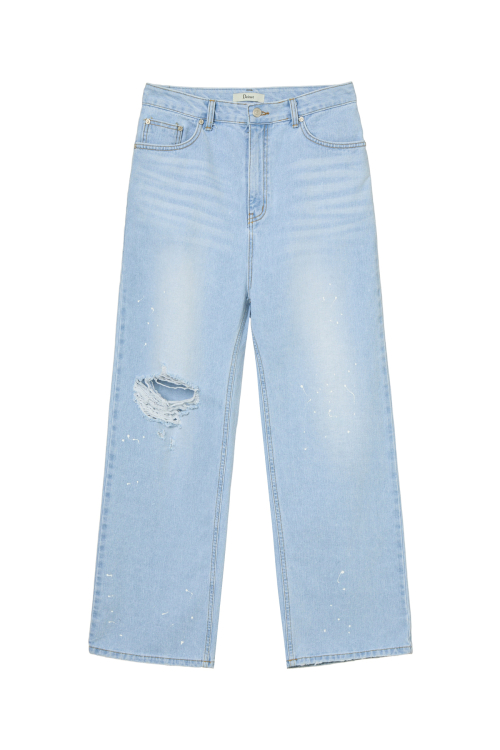 PAINTED LOGO POINT JEANS IN LIGHT BLUE