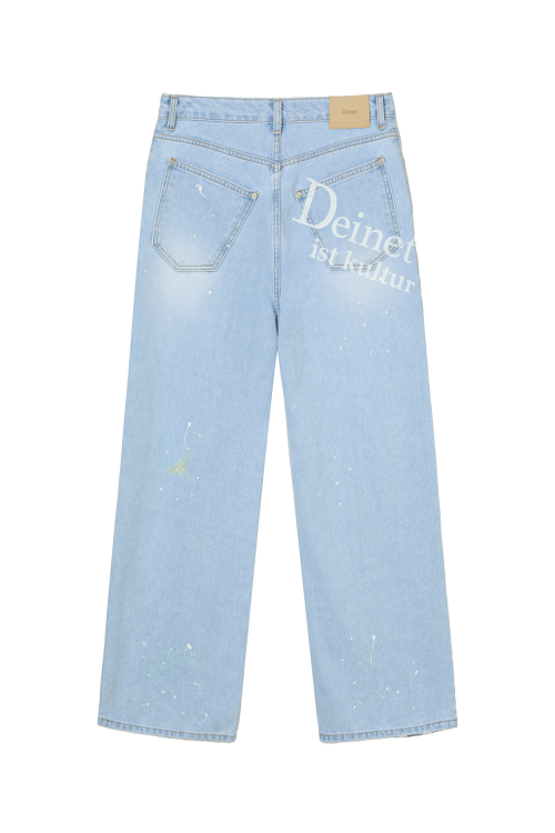 PAINTED LOGO POINT JEANS IN LIGHT BLUE