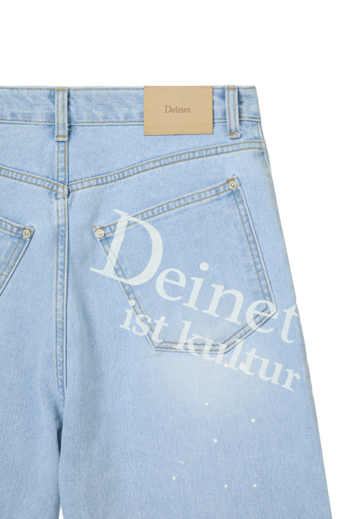 PAINTED LOGO POINT JEANS IN LIGHT BLUE
