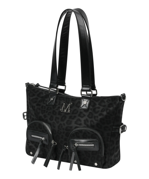 ROZAN LEOPARD METAL LOGO SHOULDER BAG UNISEX