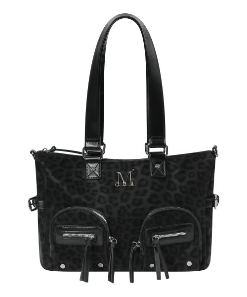 ROZAN LEOPARD METAL LOGO SHOULDER BAG UNISEX