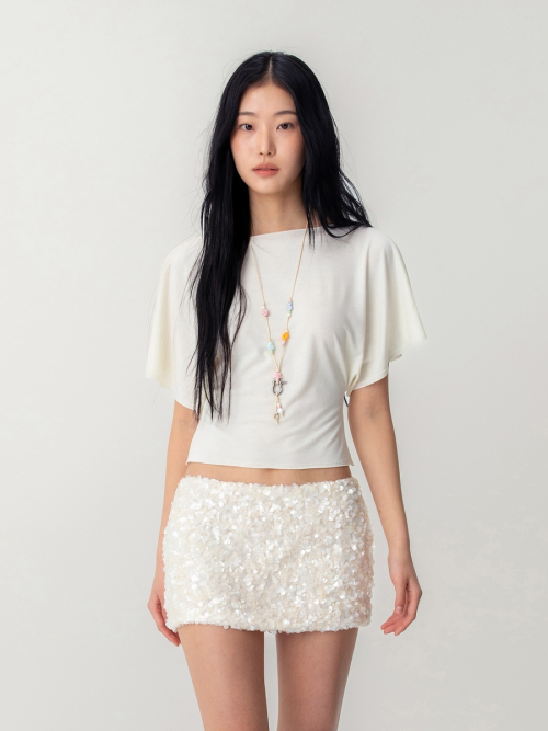 CORE HALF TEE (IVORY)