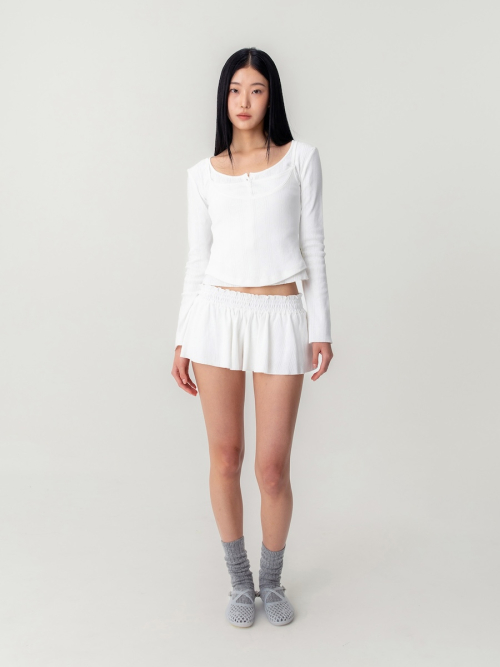 HONEY EYELET SHORTS (WHITE)