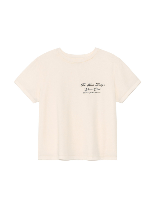 GLASS CLUB GRAPHIC TEE (BEIGE)