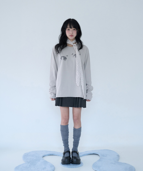 MIRE EYES RAGLAN T DUSTY GREY