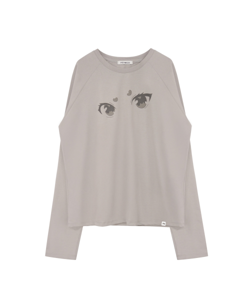 MIRE EYES RAGLAN T DUSTY GREY