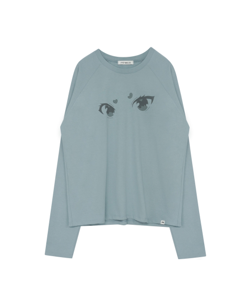 MIRE EYES RAGLAN T DUSTY BLUE