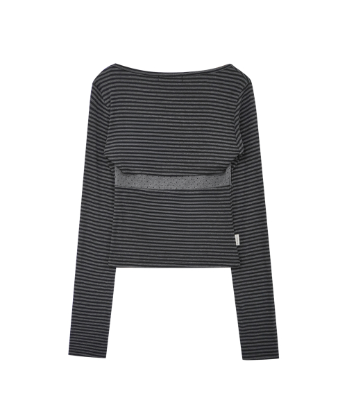 MIXED PATTERN CAMI & BOLERO SET CHARCOAL
