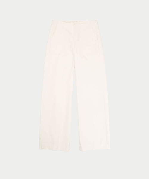 LOOSE STRING COTTON PANTS, IVORY