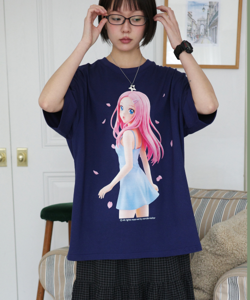 3D HEESU Overfit T-shirt [Navy]