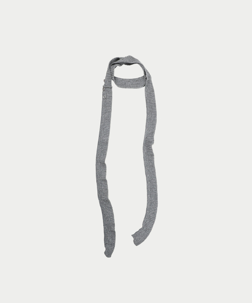 FRILL KNIT MULTI MUFFLER, GREY