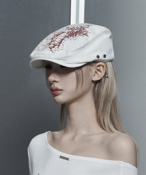 Cross Printing Classic Hunting Cap (White)