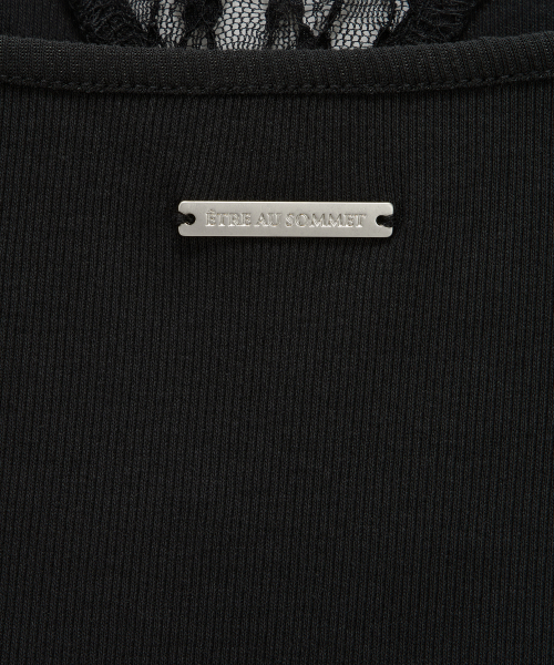 Bust Line Pintuck Detail Top (Black)