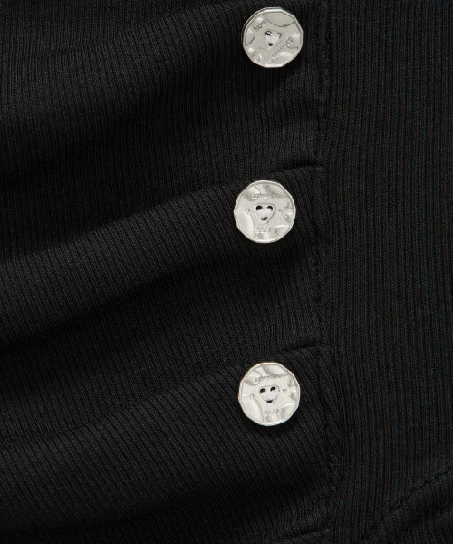 Bust Line Pintuck Detail Top (Black)