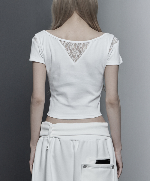 Bust Line Pintuck Detail Top (White)