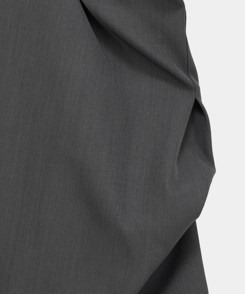 Side Double Lace-Up Bootcut Slacks (Gray)