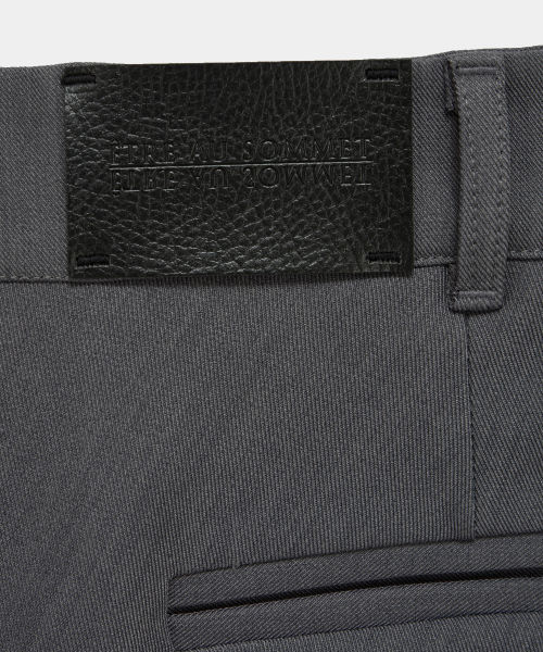 Side Double Lace-Up Bootcut Slacks (Gray)