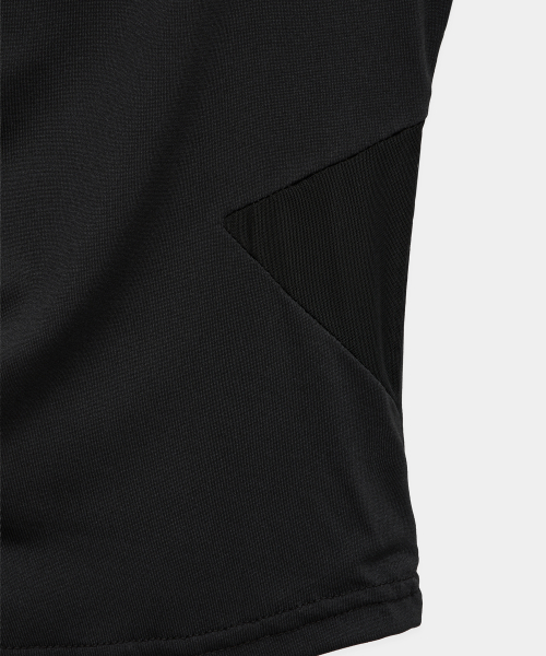 Modern Square Shirring Tee (Black)