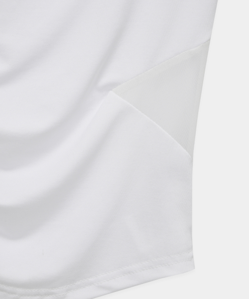 Modern Square Shirring Tee (White)