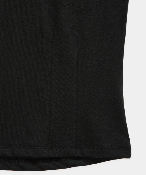 Dart Line V-Neck Slim Top (Black)