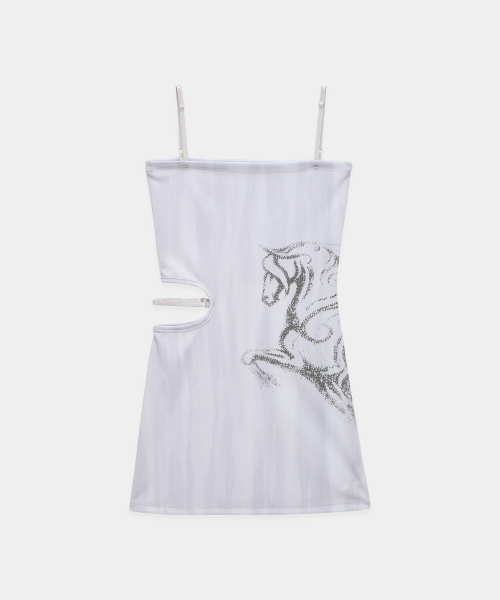 Side Cut-Out Mini One-Piece (White)