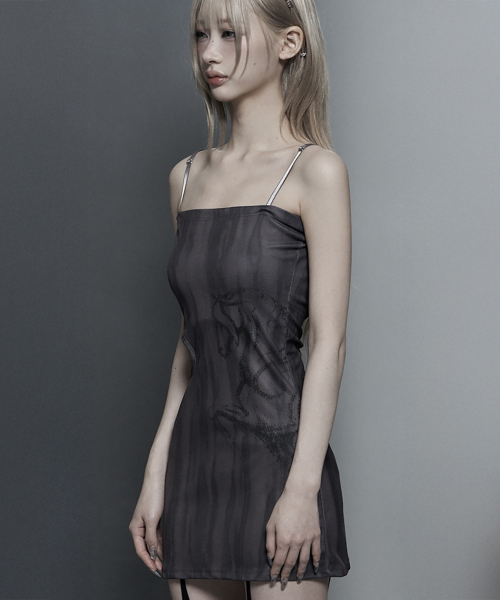 Side Cut-Out Mini One-Piece (Brown)