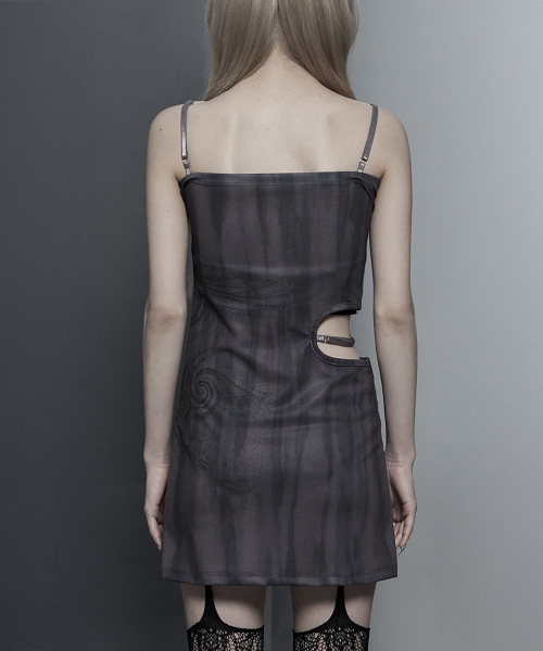 Side Cut-Out Mini One-Piece (Brown)