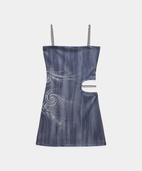 Side Cut-Out Mini One-Piece (Charcoal)