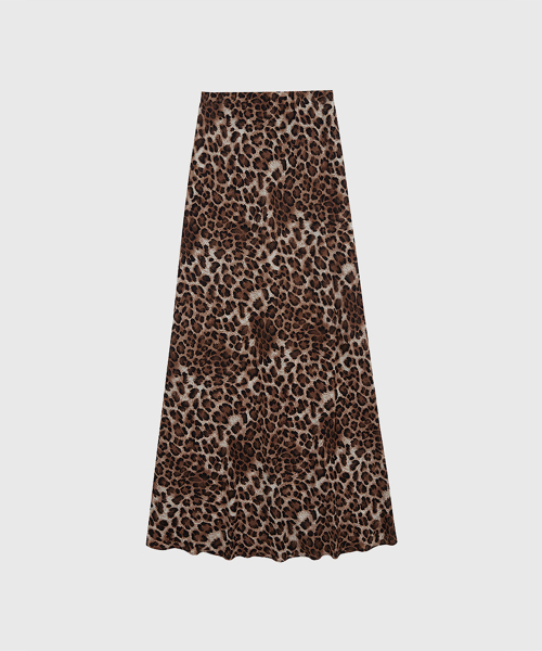 Leopard Banding Long Skirt