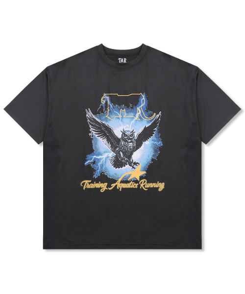 GTTAR004 미케닉 아울 반팔 티셔츠 (BLACK)