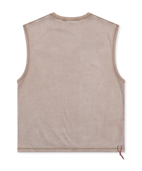 GTTAR005 아스팔트 빈티지 슬리브리스 (BEIGE)