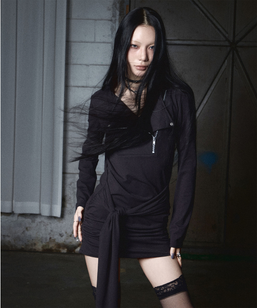 Moto Drape Tee OPS (BLACK)