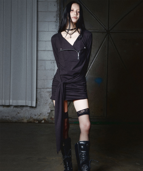 Moto Drape Tee OPS (BLACK)