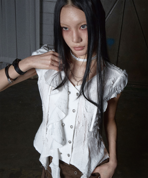 Mili Grunge Blouse (WHITE)