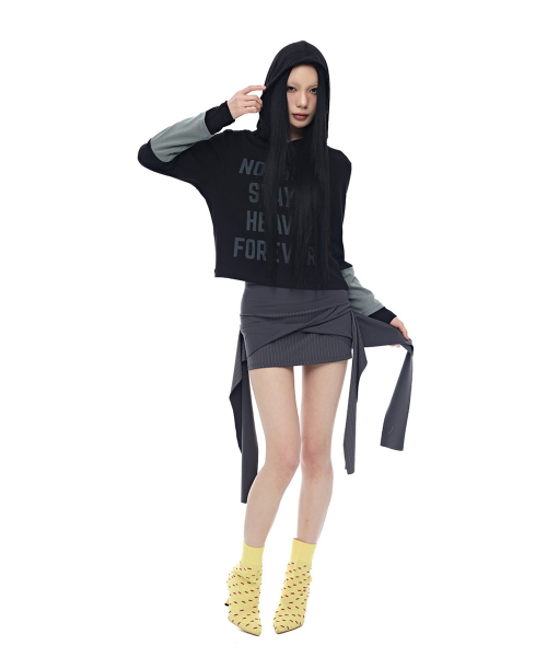 Stripe Twist Wrap_Charcoal