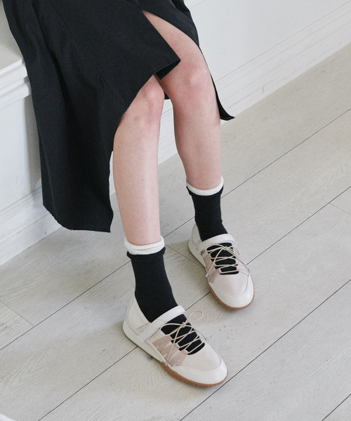 Velcro Lace-Up Mary Jane Sneakers (att6027)