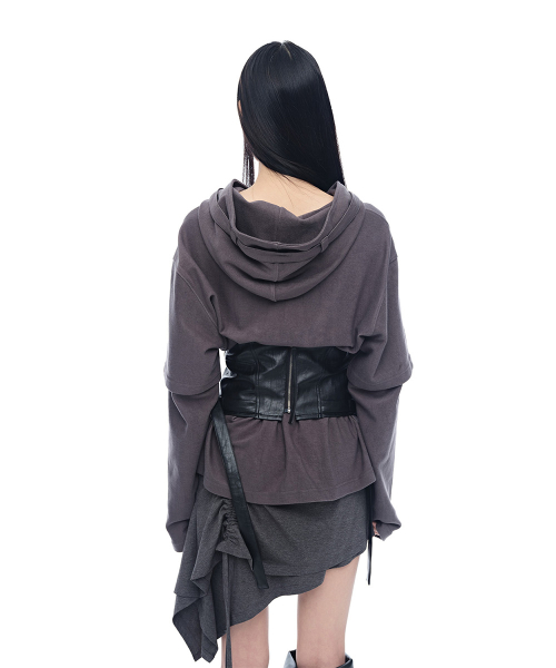 Double Layered Three-Way Wrap_Charcoal