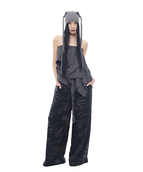 Double Layered Three-Way Wrap_Charcoal