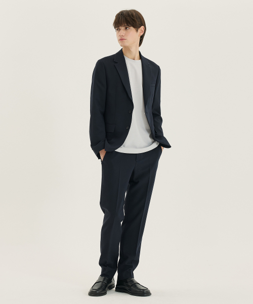 [Cool]Two-tone tissue regular fit jacket - 2color